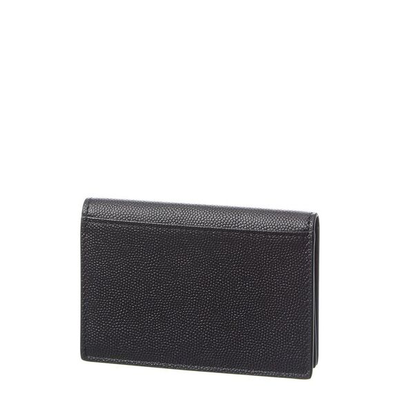 Saint Laurent Signature Leather Card Case, Black - Picture 2 of 5
